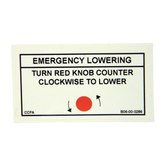 B06-00-0286 Decal-Emergency Lower | Genuine Haulotte